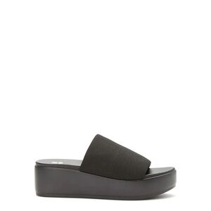 Bebe y2k stretch platform black slip on sandals